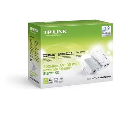 TP-LINK AV 500 WiFi Powerline Extender Starter Kit, 500Mbps, WLAN, val