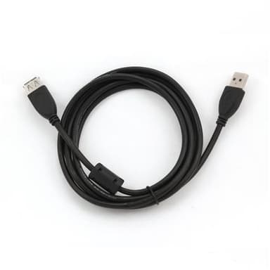 Kaapelixpert USB 2.0 AM/FM 1,8 m, musta, USB -jatkojohto