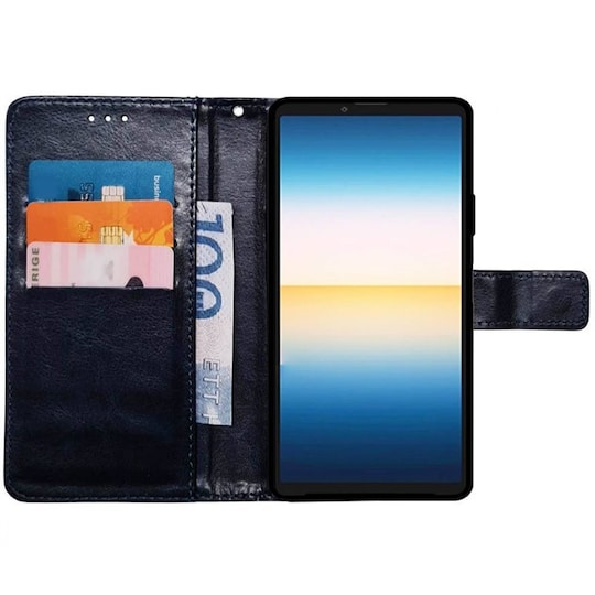 Lompakkokotelo 3-kortti Sony Xperia 10 IV - Tummansininen