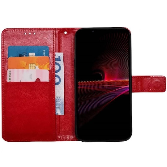 Lompakkokotelo 3-kortti Sony Xperia 1 IV - Punainen