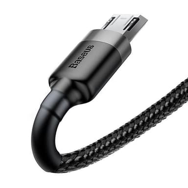 Baseus Cafule USB - microUSB 1,5A 2 m Harmaa/musta