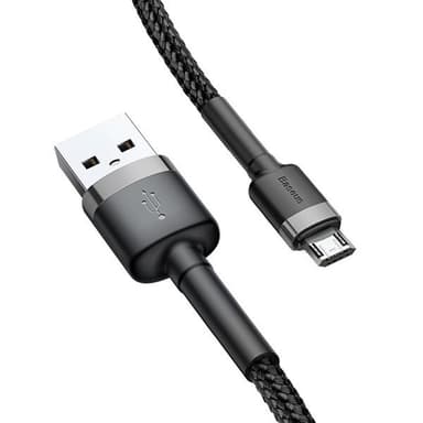 Baseus Cafule USB - microUSB 1,5A 2 m Harmaa/musta