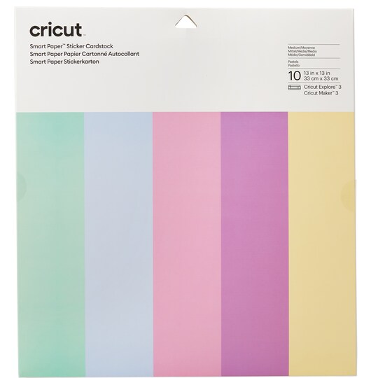 Cricut Smart Sticker kartonkiarkit 10 kpl (pastellit)