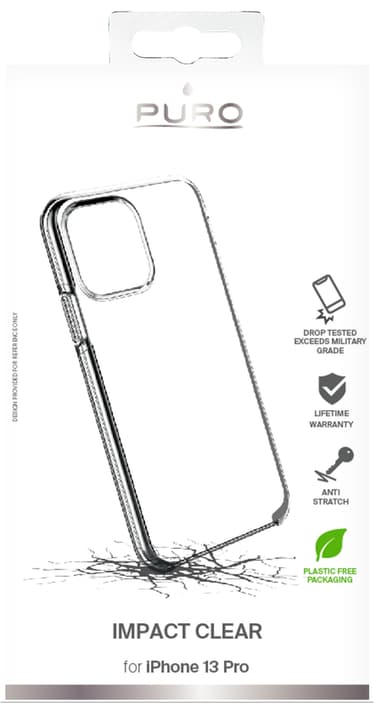Puro Impact iPhone 13 Pro suojakuori (läpinäkyvä)