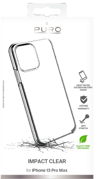 Puro Impact iPhone 13 Pro Max suojakuori (läpinäkyvä)