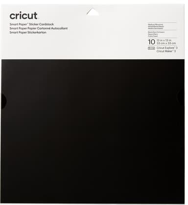 Cricut Smart Sticker kartonkiarkit 10 kpl (musta)