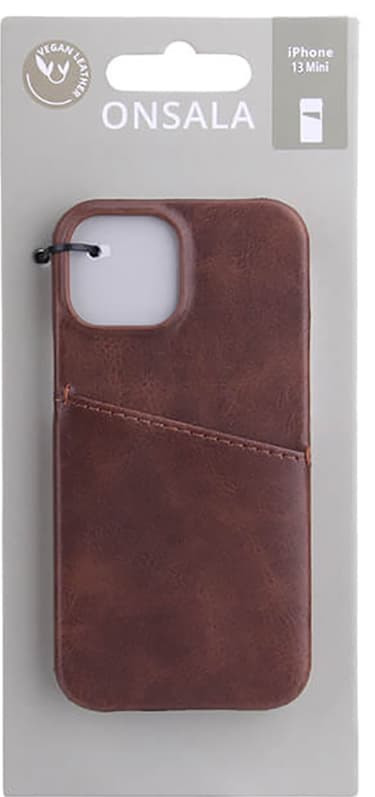 Onsala iPhone 13 mini suojakuori (ruskea)