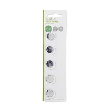 Nedis Litiumnappiparisto CR1620 | 3 V DC | 5 - Läpipainopakkaus | Hopea