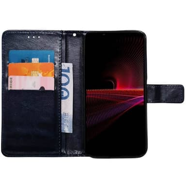 Lompakkokotelo 3-kortti Sony Xperia 1 IV - Tummansininen