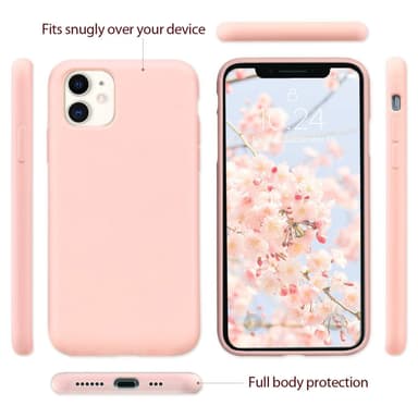 iPhone 11 skal Liquid Silicone Ljusrosa