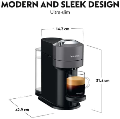 Nespresso Vertuo Next by Delonghi kapselikeitin ENV120GY (harmaa)