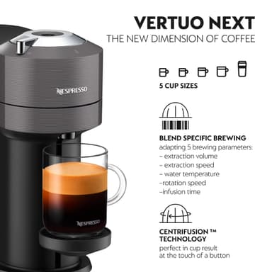 Nespresso Vertuo Next by Delonghi kapselikeitin ENV120GY (harmaa)