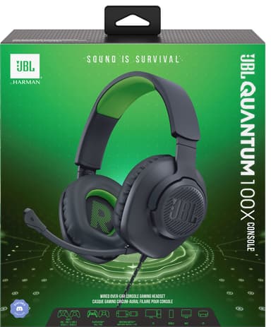 JBL Quantum 100X pelikuulokkeet konsoleille (Xbox Edition)