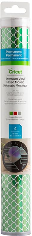Cricut Premium Permanent Vinyl arkki 4 kpl (Mosaic Mix Dragon)