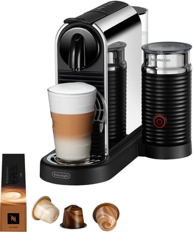 Delonghi Nespresso CitiZ & Milk kahvikone, DeLonghi EN330M (platinat.)