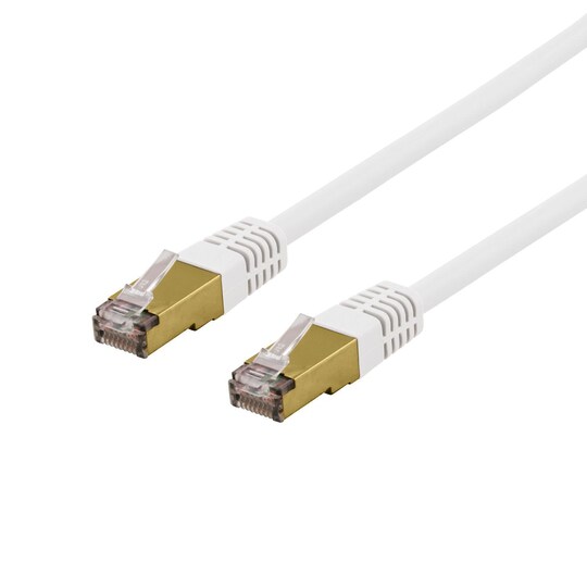 S/FTP Cat6a patch cable, delta cert, LSZH, 7m, white