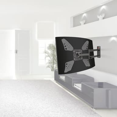 Barkan litteä/ kaareva TV-seinäkiinnike 3400L seinäkiinnike, täysliike, 40-70 ", enimmäispaino (kapasiteetti) 40 kg, musta