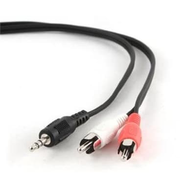 3,5 mm äänikaapeli naaras - 2x RCA uros 2,5 m