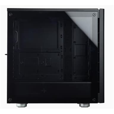 Corsairin tietokonekotelo 275R Sivulasi, musta, ATX, virtalähde mukana Ei