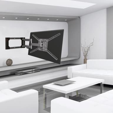 Barkan-litteä/ kaareva TV-seinäkiinnike 4400 Seinäkiinnike, täysi liike, 40-80 ", enimmäispaino (kapasiteetti) 50 kg, musta