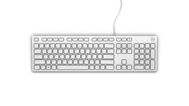 Dell KB216 Multimedia, langallinen, näppäimistöasettelu EN, USB, valkoinen, englanti,