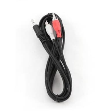 3,5 mm äänikaapeli naaras - 2x RCA uros 2,5 m