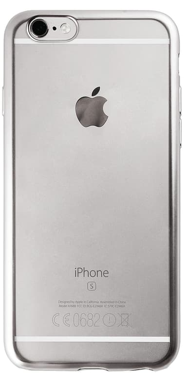 Puro iPhone 6/6s Satin Frame TPU suoja (hopea)