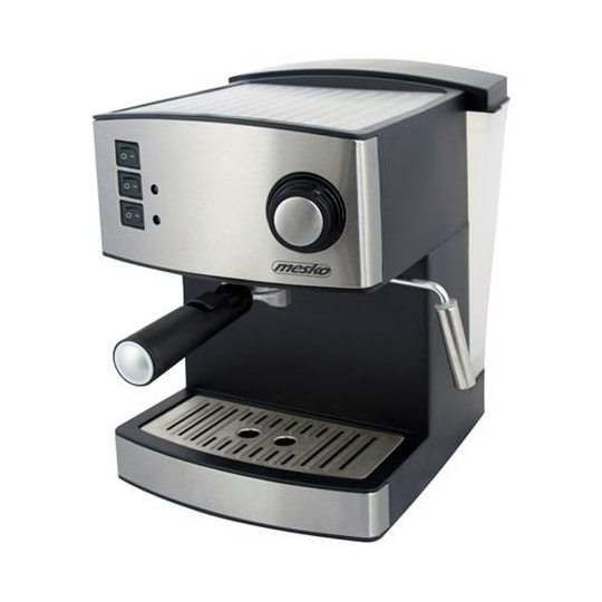 Mesko espressokeitin MS 4403 Pumpun paine 15 bar, sisäänrakennettu maidonvaahdotin, puoliautomaattinen, 850 W, ruostumaton teräs/musta