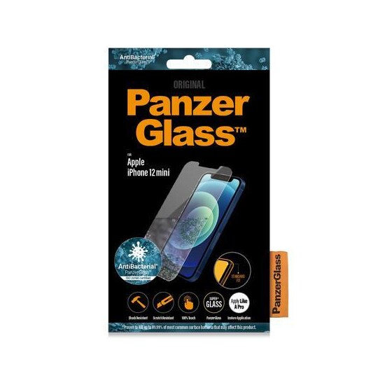 PanzerGlass 2707, Kirkas näytönsuoja, Apple, iPhone 12 Mini, Antibakteerinen,