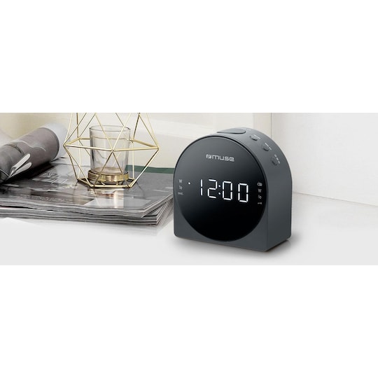 Muse Dual Alarm Clock -radio PLL M-185CR AUX,