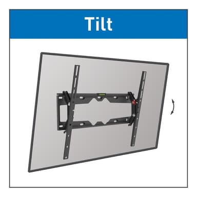 Barkan 3 in 1 Combo: litteä / kaareva TV-seinäteline + näytönpuhdistin + HDMI-kaapeli CM310+ seinäteline, kallistus, 29-65", enimmäispaino (kapasiteetti) 50 kg, musta