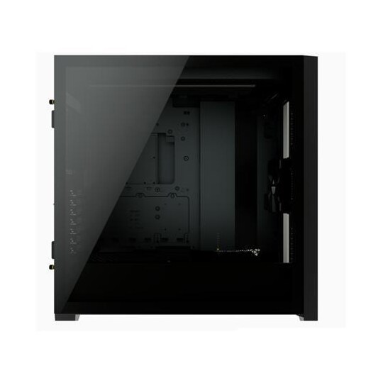 Corsairin tietokonekotelo iCUE 5000D Sivuikkuna, musta, ATX, virtalähde mukana Ei