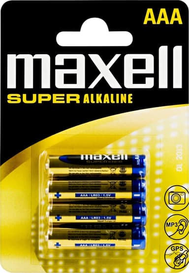 Maxell AAA LR03 superalkaliparistot 4 kpl