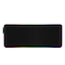 Pelaava RGB USB -hiirimatto, jonka taustalla on useita kirkkaita värejä Musta