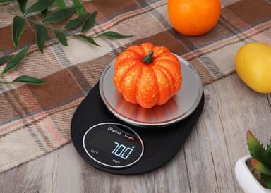 Digitaalinen keittiövaaka 2kg / 0.1g Ruostumaton teräs Musta / hopea