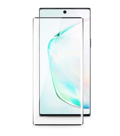 Näytönsuoja Samsung Galaxy Note 10 karkaistu lasi / 3D kaareva - musta