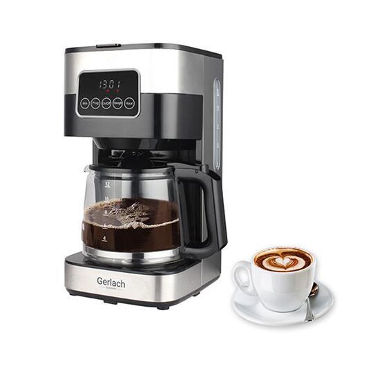 Gerlach Drip -kahvinkeitin GL 4411 Pumpun paine 15 bar, sähköinen, 900 W, tippa, 1,5 L, ruostumaton teräs/musta