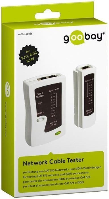 Goobay -verkkokaapelin testeri 68856 musta/valkoinen