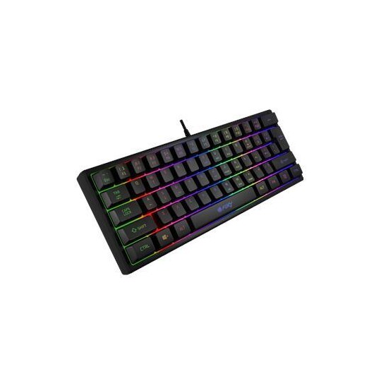 Fury Tiger Gaming -näppäimistö, RGB-LED-valo, US-layout, musta, langallinen, USB Type-A