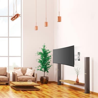 Barkan-litteä/ kaareva TV-seinäkiinnike 3400-seinäkiinnike, täysliike, 29-65 ", enimmäispaino (kapasiteetti) 40 kg, valkoinen