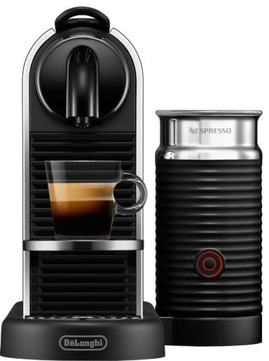 Delonghi Nespresso CitiZ & Milk kahvikone, DeLonghi EN330M (platinat.)