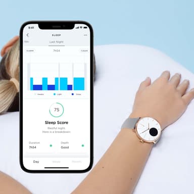 Withings ScanWatch hybridiälykello 38 mm (ruusukulta)