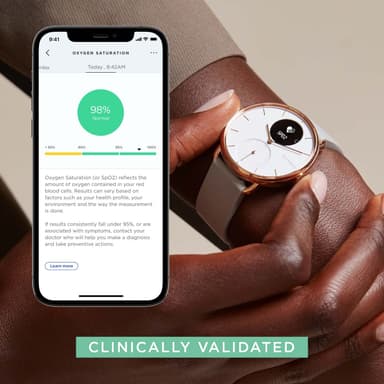 Withings ScanWatch hybridiälykello 38 mm (ruusukulta)