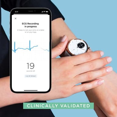 Withings ScanWatch hybridiälykello 38 mm (ruusukulta)