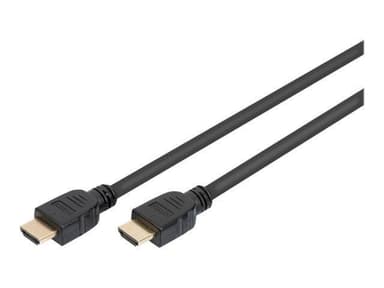 Digitus Ultra High Speed HDMI-kaapeli Ethernetillä AK-330124-010-S Musta, HDMI-HDMI, 1 m