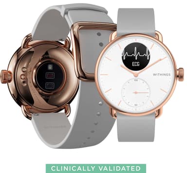 Withings ScanWatch hybridiälykello 38 mm (ruusukulta)