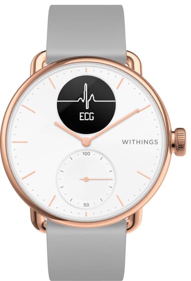 Withings ScanWatch hybridiälykello 38 mm (ruusukulta)