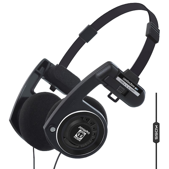 Koss PortaPro Remote on-ear kuulokkeet (musta)