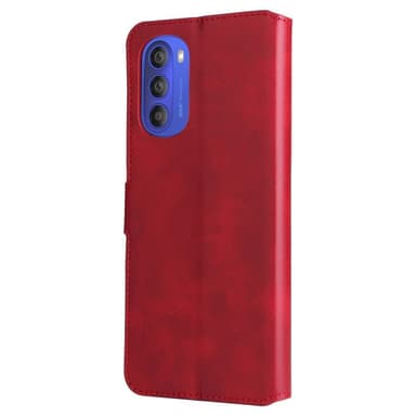 SKALO Moto G51 Classic Lompakkokotelo - Punainen