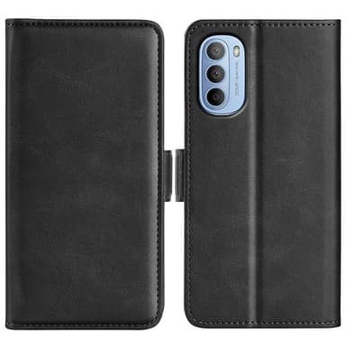 SKALO Moto G31 / G41 Premium Wallet Lompakkokotelo - Musta